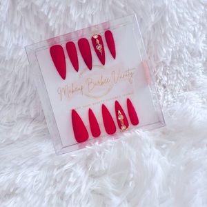 Gel Press On Nails// Red Scarlet